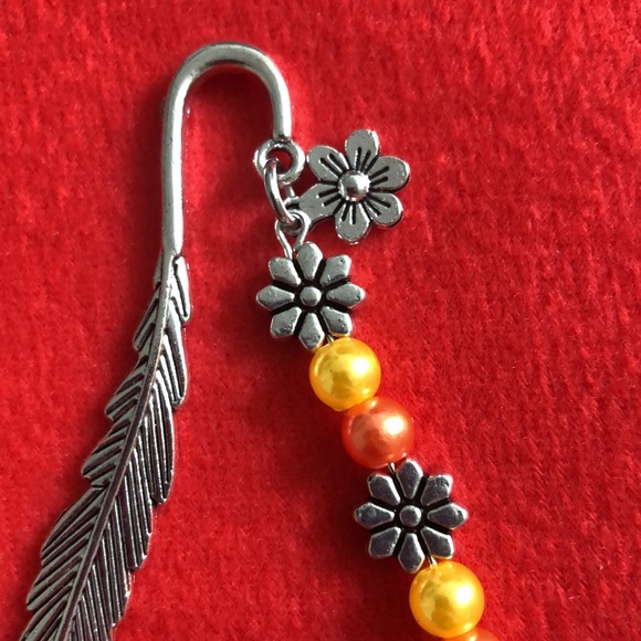NWT, Handmade by A Charmed Life. Silver Feather Bookmark - Picture 3 of 7